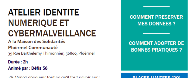 Atelier identité numérique et cybermalveillance
