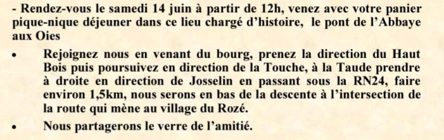 Invitation de l'Association du Patrimoine