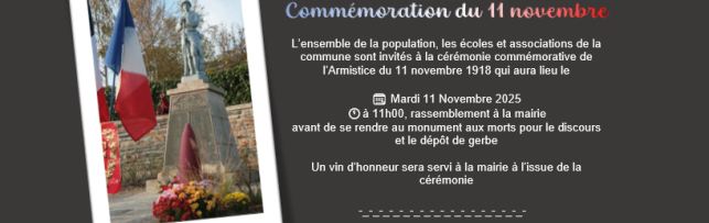 Commémoration du 11 novembre 