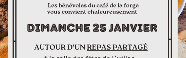Fermeture et Repas partagé - Café de la Forge ﻿🍽️
