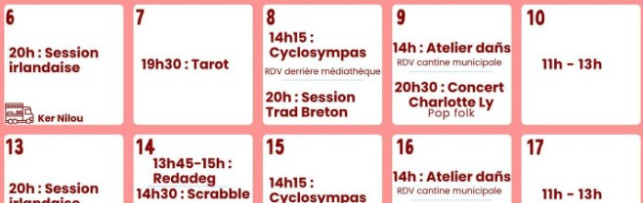 Café de la Forge - programme de Mai