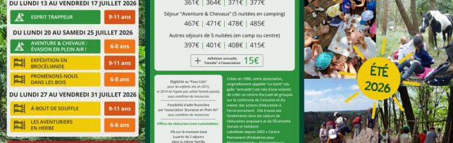 🌞 SÉJOURS ENFANTS ÉTÉ 2026