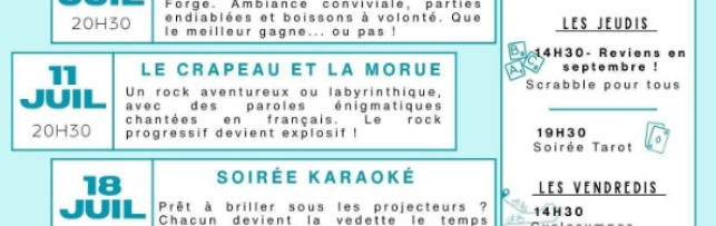 Café de la forge - programme ﻿🎉